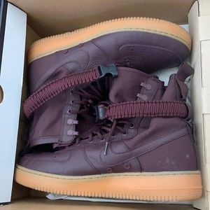 Nike Air Force one burgundy size 12